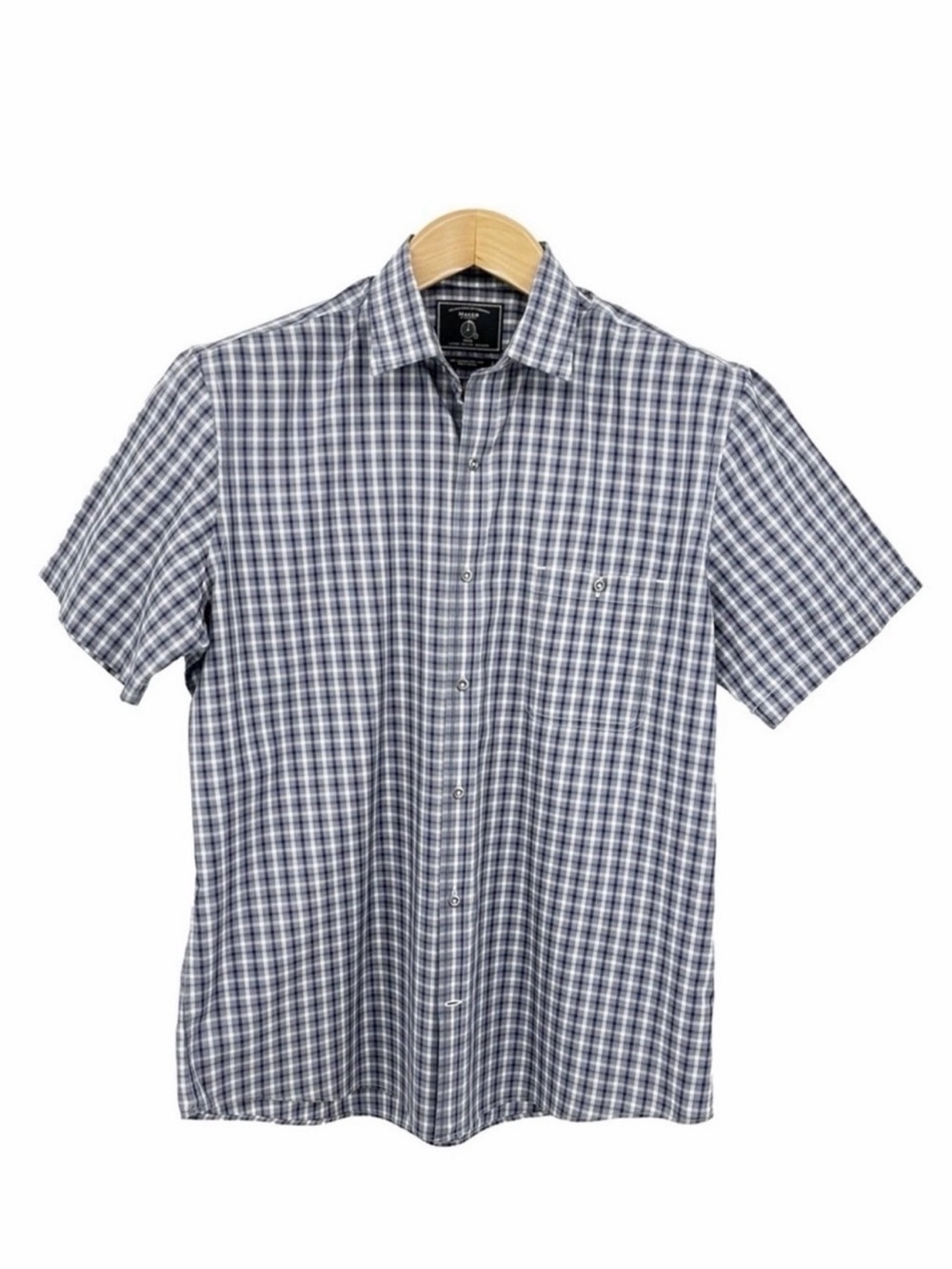 Maker & Company Men's Plaid Check Button Down Shirt Short Sleeve Large - Picture 9 of 9